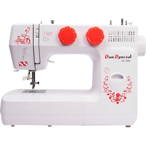 Máquina Costura Doméstica Ss-989 220V Mecânica Branca - Sun Special