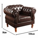Ver imagem 2 de Sofá Duquesa Chesterfield Modulado 4 Lugares 2 Poltronas Decoração Sara Recepção Marrom Café