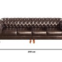 Ver imagem 3 de Sofá Duquesa Chesterfield Modulado 4 Lugares 2 Poltronas Decoração Sara Recepção Marrom Café