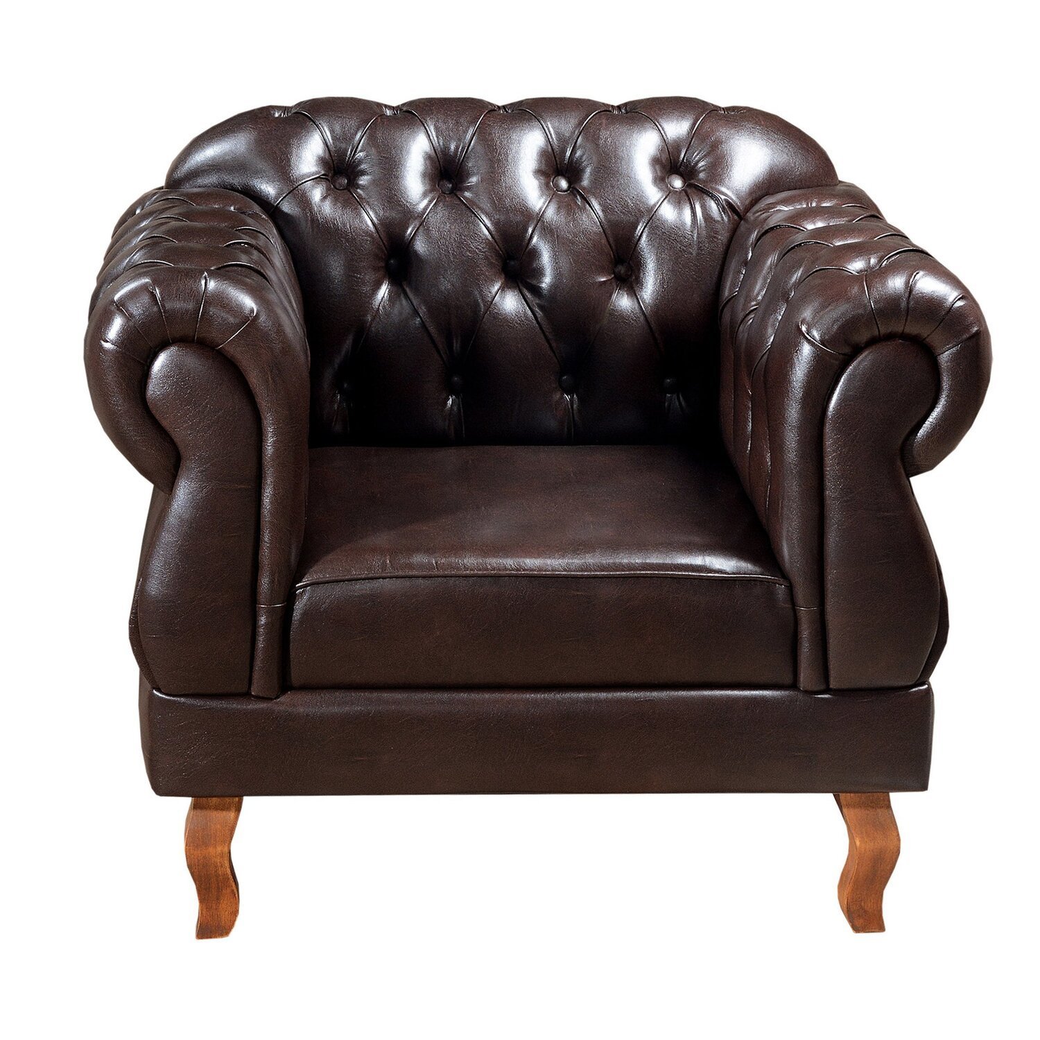 Sofá Duquesa Chesterfield Modulado 4 Lugares 2 Poltronas Decoração Sara Recepção - 7