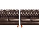 Ver imagem 5 de Sofá Duquesa Chesterfield Modulado 4 Lugares 2 Poltronas Decoração Sara Recepção Marrom Café