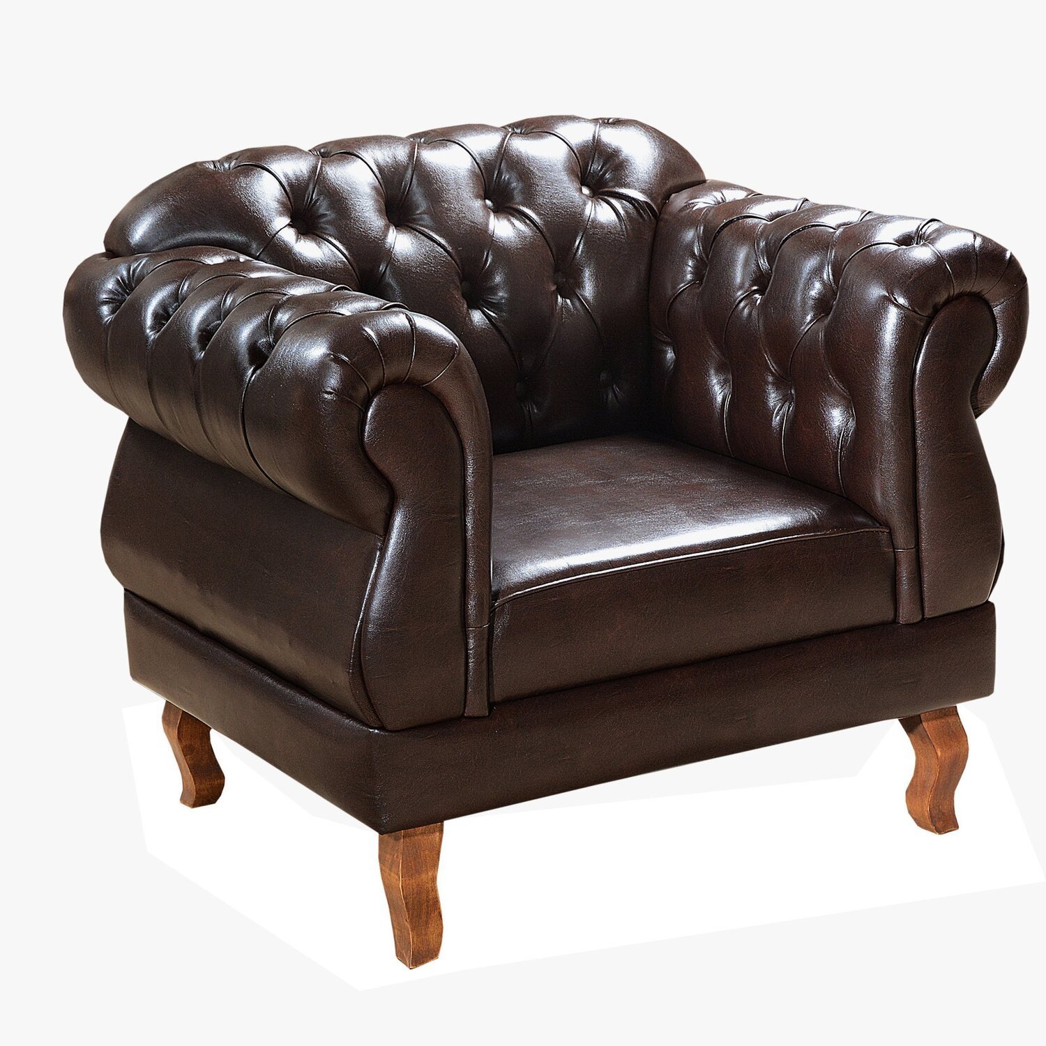 Sofá Duquesa Chesterfield Modulado 4 Lugares 2 Poltronas Decoração Sara Recepção - 8