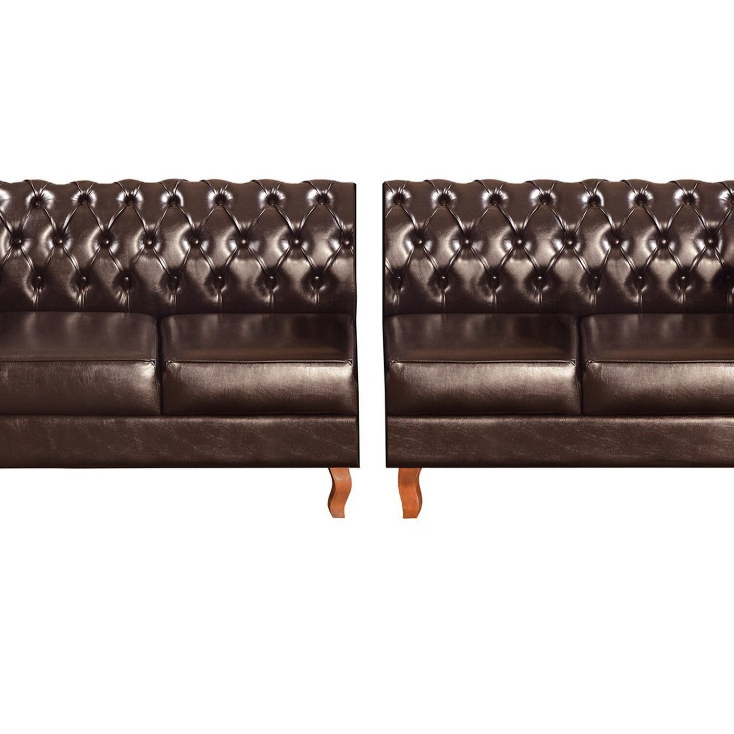 Sofá Duquesa Chesterfield Modulado 4 Lugares 2 Poltronas Decoração Sara Recepção - 5