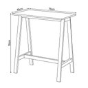 Ver imagem 3 de Mesa Compacta Home Office 76cm Base em Madeira - Off White