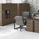 Ver imagem 6 de Kit 2 Gaveteiros para Escritório Volante 4 Gavetas Office Marrom