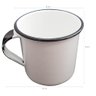 Caneca Esmaltada Xícara de Café Chá 400ml Caneca Agata Caneca Branca - 3