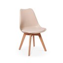 Ver imagem 3 de Conjunto Mesa de Jantar Hairpin 130x80 Branca com 4 Cadeiras Eiffel Leda - Nude