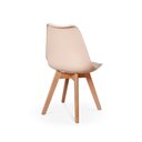 Ver imagem 4 de Conjunto Mesa de Jantar Hairpin 130x80 Branca com 4 Cadeiras Eiffel Leda - Nude