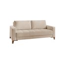 Ver imagem 1 de Sofá Orion 1,60m Veludo Bege Claro