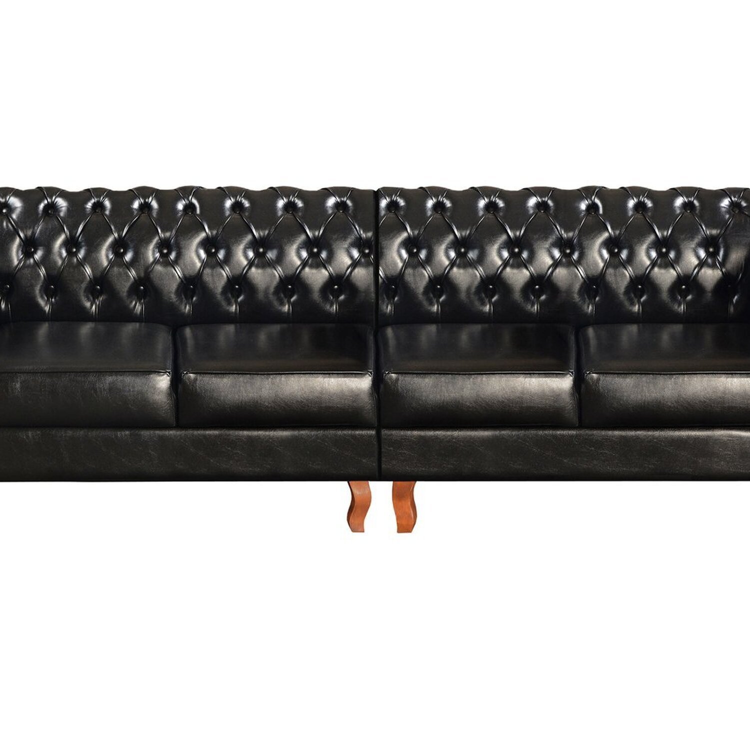 Sofá Duquesa Chesterfield Modulado 4 Lugares 2 Poltronas Decoração Sara Recepção - 4