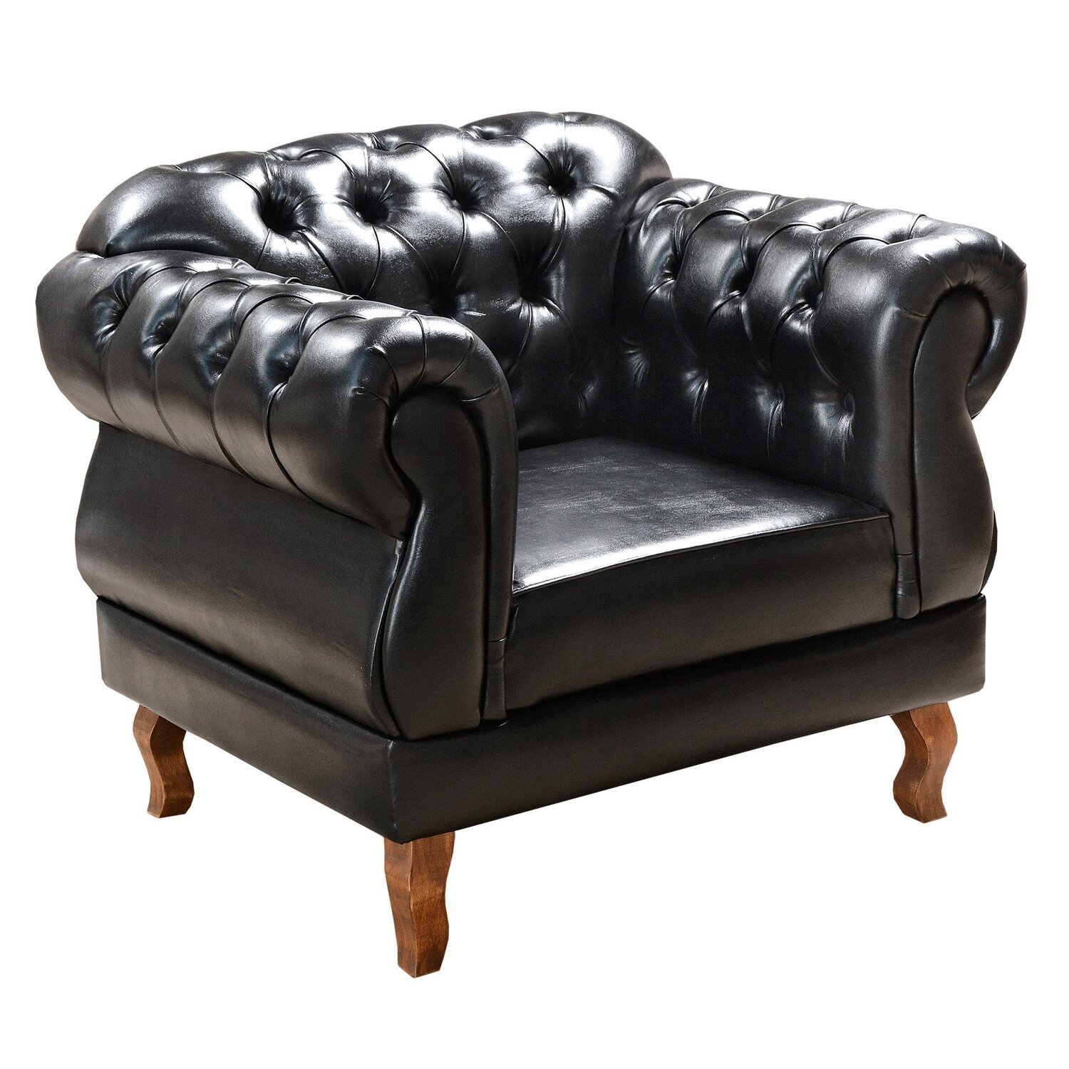 Sofá Duquesa Chesterfield Modulado 4 Lugares 2 Poltronas Decoração Sara Recepção - 8