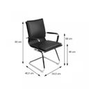 Ver imagem 2 de Kit 4 Cadeiras Escritorio Interlocutor Design Italiano com Relax Corino 3304 Branco