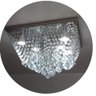 Lustre para Sala de Cristal Legítimo com Base de Aço Inox 40x40 Cm - Transparente - 1