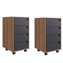 Ver imagem 1 de Kit 2 Gaveteiros 4 Gavetas Office