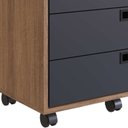 Ver imagem 7 de Kit 2 Gaveteiros 4 Gavetas Office Marrom/Amêndoa/Preto