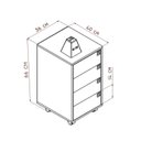 Ver imagem 5 de Kit 2 Gaveteiros 4 Gavetas Office