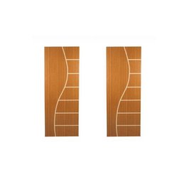 Kit com 2 Folhas de Porta Madeira Decorada 210x80cm Espessura 3,5cm Cantareira - 1