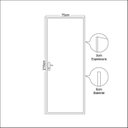 Ver imagem 6 de 2 Kits Porta de Madeira Decorada 215x75cm com Batente de Aço 6cm Cantareira