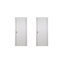 Ver imagem 1 de 2 Kits Porta de Madeira Lisa 215x84cm com Batente de MDF Ultra 16cm Melamínico Abertura Direita Bran
