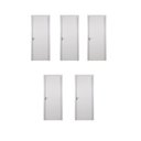 Ver imagem 1 de 5 Kits Porta de Madeira Lisa 215x84cm com Batente de MDF Ultra 16cm Melamínico Branco MGM