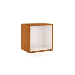 Nicho Decorativo Quadrado Freijó Off White 33cm - 1