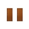 Kit 2 Portas Madeira Lisa 215x84cm com Batente MDF Ultra 10cm Mogno MGM - 1