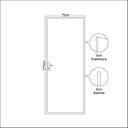 Ver imagem 3 de 2 Kits Porta de Madeira Decorada 215x75cm com Batente de Aço 6cm Cantareira Marrom/Mogno MGM