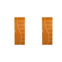 Ver imagem 2 de 2 Kits Porta de Madeira Decorada 215x75cm com Batente de Aço 6cm Cantareira Marrom/Mogno MGM