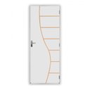 Ver imagem 4 de 2 Kits Porta de Madeira Decorada 215x75cm com Batente de Aço 06cm Cantareira Branco MGM