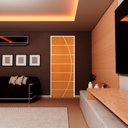 Ver imagem 2 de Kit com 2 Folhas de Porta Madeira Decorada 210x80cm Espessura 3,5cm Neblina