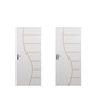 2 Kits Porta de Madeira Decorada 215x75cm com Batente de Aço 06cm Cantareira - 1