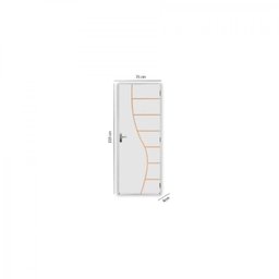 2 Kits Porta de Madeira Decorada 215x75cm com Batente de Aço 06cm Cantareira - 4