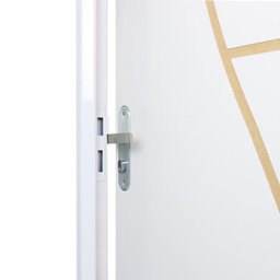 2 Kits Porta de Madeira Decorada 215x75cm com Batente de Aço 06cm Cantareira - 7