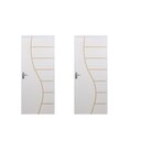Ver imagem 2 de 2 Kits Porta de Madeira Decorada 215x75cm com Batente de Aço 06cm Cantareira