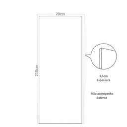 Kit com 2 Folhas de Porta Madeira Decorada 210x70cm Espessura 3,5cm Gaúcha - 4
