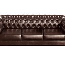 Ver imagem 4 de Conjunto Sofá Duquesa Chesterfield 3 Lugares + 1 Poltrona Marrom Café
