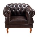 Ver imagem 6 de Conjunto Sofá Duquesa Chesterfield 3 Lugares + 1 Poltrona Marrom Café