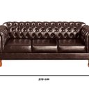 Ver imagem 3 de Conjunto Sofá Duquesa Chesterfield 3 Lugares + 1 Poltrona Marrom Café