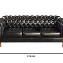 Ver imagem 3 de Conjunto Sofá Duquesa Chesterfield 3 Lugares + 1 Poltrona Preto