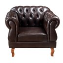 Ver imagem 4 de Conjunto 2 Poltronas Chesterfield Duquesa Decoração Sala Recepção Retrô Marrom Café