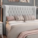 Ver imagem 3 de Cabeceira Cama Box Queen 160cm Estofada Meora P05 Veludo Cinza - Lyam Decor