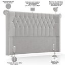 Ver imagem 6 de Cabeceira Cama Box Queen 160cm Estofada Meora P05 Veludo Cinza - Lyam Decor