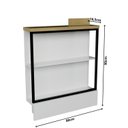 Ver imagem 4 de Balcão Prateleira 80cm Cozinha Sevilha Branco/Carvalho