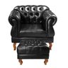 Poltrona com Puff Duquesa Decorativo Chesterfield Capitonê - 1