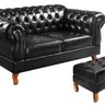 Namoradeira com Puff Duquesa Decorativo Chesterfield Capitonê - 2