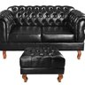 Namoradeira com Puff Duquesa Decorativo Chesterfield Capitonê - 1