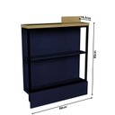 Ver imagem 4 de Balcão Prateleira 80cm Cozinha Sevilha Azul/Órion/Carvalho