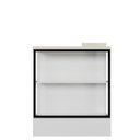 Ver imagem 3 de Balcão Prateleira 80cm Cozinha Sevilha Branco/Cinza Argila