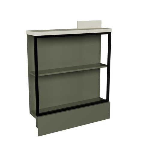 Balcão Prateleira 80cm Cozinha Sevilha Verde/Hill/Cinza Argila