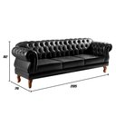 Ver imagem 3 de Sofá 2 e 3 Lugares Duquesa Decoração Sala Recepção Retrô Preto